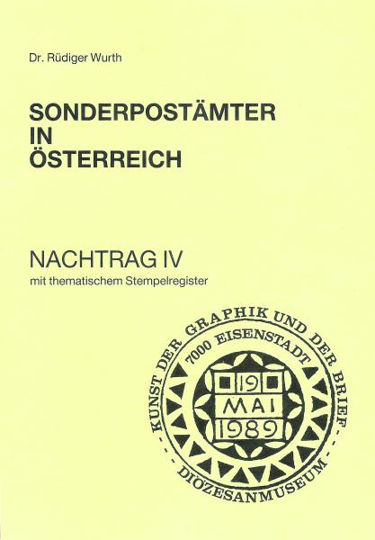 Special postmark supplement IV (1987-1989)