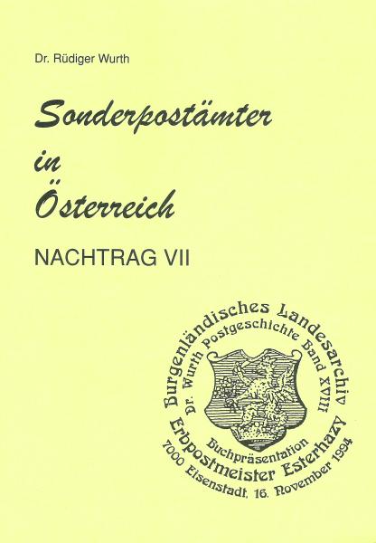 Special postmark supplement VII (1993-1995)