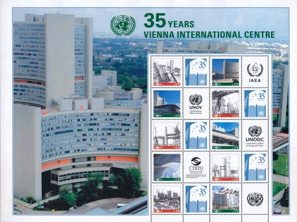 UNO Grußmarkenbogen 35 Jahre Vienna 2014