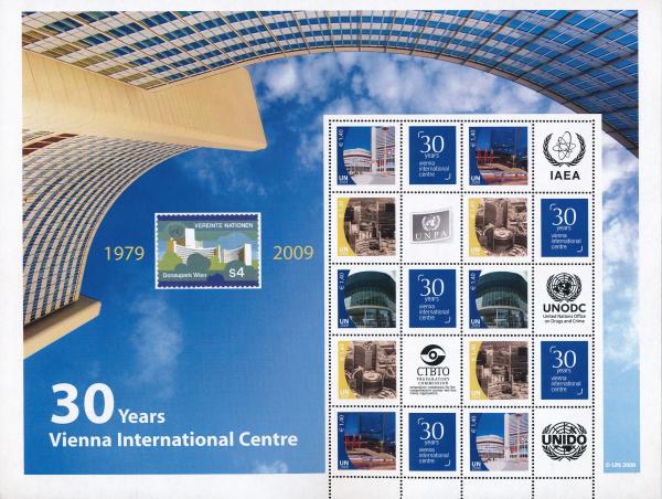 UNO Grußmarkenbogen 30 Jahre UNOCITY 2009