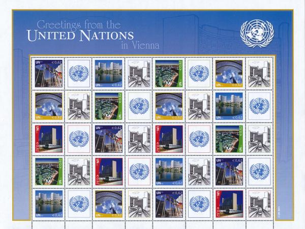 UNO Grußmarkenbogen United Nations 2011
