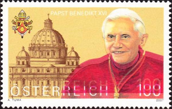 ANK 2677 F I. Heavily displaced print "Pope"