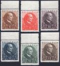 ANK 0512-0517 "Wilhelm Miklas" 6 mint never hinged upper edge pieces