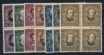 ANK 0418–424 Austrian Composers 1922 – Blocks of 4