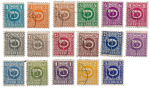 ANK 697–713 Austria 1945 – “Posthorn Design” – Complete Used Set