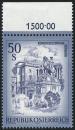 ANK 1601b Austria 1998 – 50 Schilling “Beautiful Austria” Blue-Grey – MNH with Margin Figure 1500.00 and Photo Expert Certificate