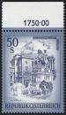 ANK 1601b Österreich 1998 – 50 Schilling „Schönes Österreich“ blaugrau – postfrisch mit Randziffer 1750,00 und Foto-Kurzbefund