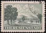 1943 Zulassungsmarke für Pakete nach KZ Theresienstadt - gestempelt