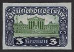 ANK 334 P Deutsch Österreich 3 Kronen 1920 Kärntner Abstimmungsausgabe