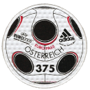 ANK 2750 Österreich 2008 – UEFA EURO 2008 Adidas – Selbstklebende runde Briefmarke aus Polyurethan-Leder