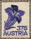 ANK 2801 Österreich 2008 – Enzian – Selbstklebende gestickte Sondermarke in Einzelfertigung