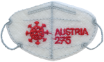 ANK 3619 Österreich 2021 – Mini-FFP2-Maske – Gestickte Sondermarke aus Original-FFP2-Maskenstoff