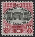 ANK 0175 1910 2 kreuzer 80th Birthday of Emperor Franz Joseph