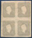 ANK 023 Newspaper stamp 1860 1.05 Kreuzer (Soldi) * in a block of 4