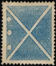 ANK AUSTRIA, 1858/59 Small blue St. Andrew’s Cross with three plate dots on the left