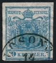 ANK 005 H IIc 9 Kreuzer 1850 gestempelt