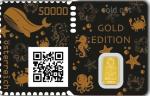 Crypto stamp motif golden whale