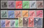 Berlin ANK 1–20 definitive stamps with diagonal black overprint – all 20 values mint never hinged