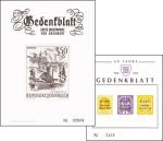 Commemorative sheets "60 years and Oberwart"