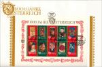 FDC Block 1000 Jahre Österreich mit Sonderstempel