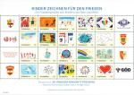 Personalisierter Bogen "Kinder zeichnen für Frieden" 2020