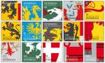 ANK 3335-3349 Postage stamp series "Heraldik I." 2017