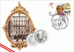 ANK NBE 009b Mozart in Salzburg with Salzburg stamp