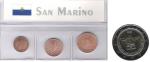 Small coins "San Marino 2004"" incl. 2€ coin Belgium 2008