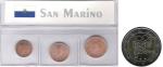Small coins "San Marino 2004"" incl. 2€ coin France 2008