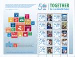 UNO Grußbogenmarken UNIDO Together 2016