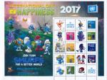 UNO greeting stamp sheet Happiness 2017