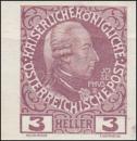 Single stamp 3 Heller imperforated
