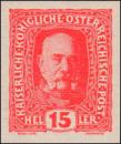 Single stamp 15 Heller imperforated